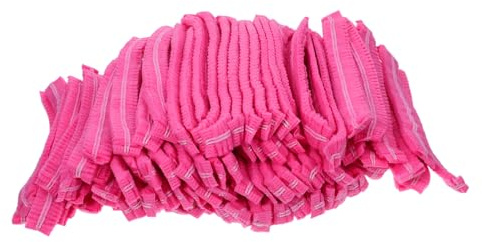 FONDOTIN 200pezzi Copricapo in Tessuto Non Tessuto Per Cuffie Bouffant Cuffie Per Cappelli Da Lavoro Igienici Copricapo Elastico Per Donne e Adatto Per Saloni Spa e Cucine