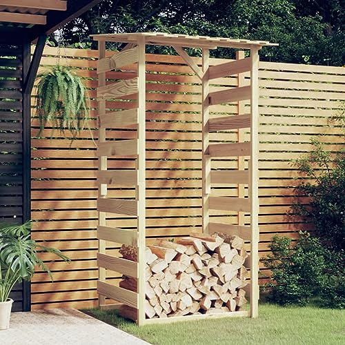 LoogCape Pergola avec toit - 100 x 90 x 200 cm - En bois de pin imprégné - Pergola de jardin résistante aux intempéries comme tuteur - Brise-vue pour balcon, terrasse - Avec cadre en bois robuste