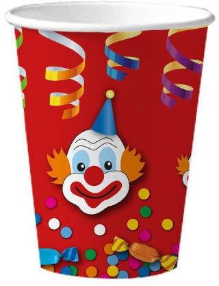 DH-Konzept Pappbecher Fröhlicher Karneval 10er Pack