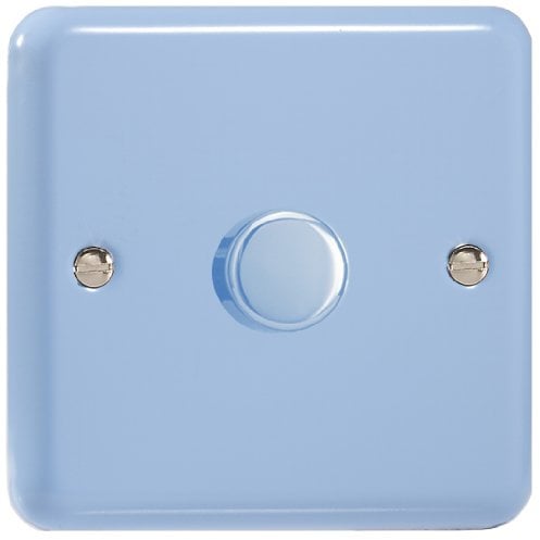 Varilight V-Pro Lily Pastel Duck Egg Blue 1 Gang LED Trailing Edge Dimmer Switch 1 or 2 Way