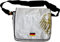 Messenger-Tasche/Umhängetasche im Deutschland-Design (weiss)