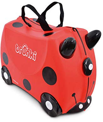 Trunki Kinder-Ride-On-Koffer – Harley – Rot – 18 l – wasserabweisend – Zahlenschloss – Rutschfunktion