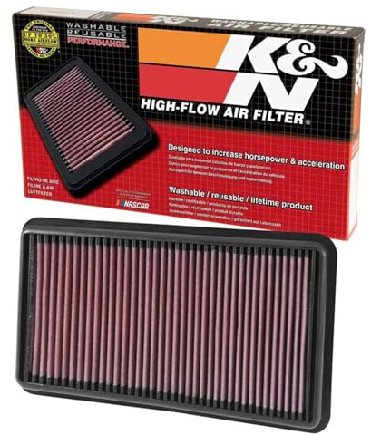 K&N High-Flow Original Lifetime Engine Air Filter: Washable, 33-5025