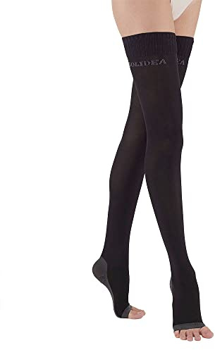 Solidea Hosiery Night Wellness Color Black Size 4-L