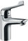 hansgrohe Wasserhahn Novus wassersparende Armatur (Auslauf Höhe 100mm mit extra langem Griff und Zugstangen Ablauf) Chrom