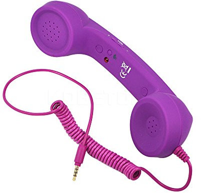 ENJOY-UNIQUE Mikrofon Retro Telefon Handy Hörer Empfänger Fancy Handys Empfänger Handy Kopfhörer (lila)