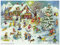 Papier Adventskalender/Weihnachtskalender mit Bildern und Glimmer für Kinder und Erwachsene
