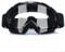 Jzhen Anti-UV Brouillard, Lunettes Transparent Clair pour Moto Cross Goggle-Noir
