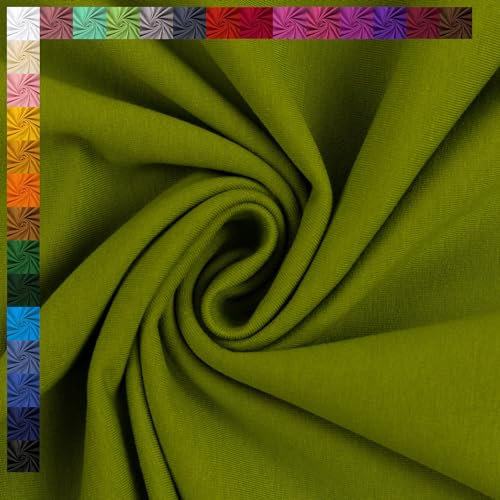 Sweatstoff Eike von Swafing, angeraut, khaki, STANDARD 100 by OEKO-TEX (50cm x 155cm)