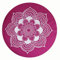 Meditationskissen Yogakissen Celine Madeleine mit Stickerei Bezug waschbar, gefülltes Innenkissen mit Bio-Dinkelspelzen 33 x 15 cm geeignet für Anfänger und Geübte (magenta)