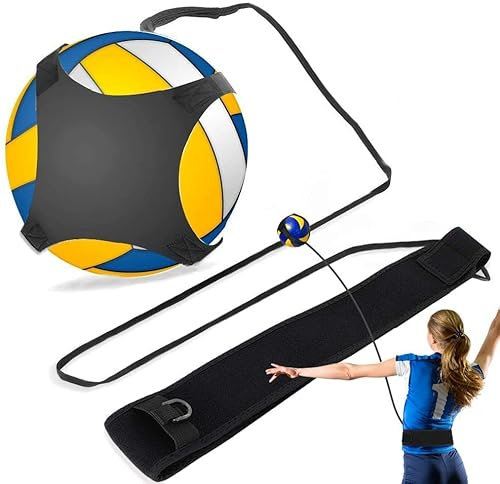 Vollyball Trainingsgeräte Ball Rebounder Aids mit verstellbaren Kordeln Volleyball Netz für zuhause für Volleyballspieler und Anfänger Servieren Spiken Armschaukel