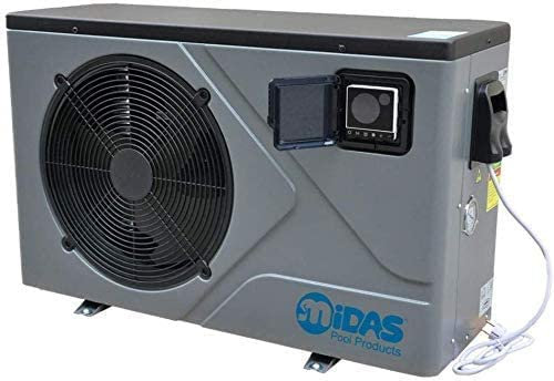well2wellness Bomba de calor para piscina Full Inverter Mida.Joy 17 incl. WiFi – Calefacción de piscina con una capacidad de calentamiento de hasta 16,80 kW más lona