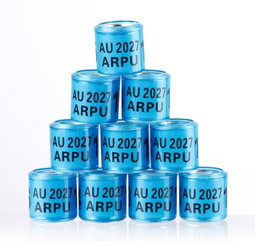 100 st flerfärgade aluminium duvbensringar med duvbensringar identifiera band plast med 2022 AU träning identifiera fåglar fotring