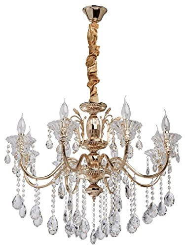 Casa Padrino Barock Kristall Kronleuchter Gold Ø 72 x H. 100 cm - Prunkvoller Kronleuchter im Barockstil - Barock Möbel