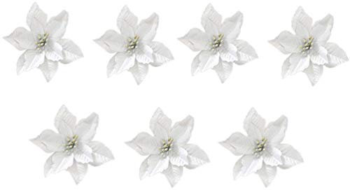 ifundom 24St künstliche Blumen Hochzeitsdekoration künstliche blüten Weihnachtsblumen Silber Blumenschmuck für Baum Weihnachtsgirlande Weihnachtsbaum Hochzeit dekorative Blumen Pfau Kranz