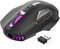 MAGIC-REFINER Mouse da gioco Wireless con Ricevitore USB da 2.4G Senza fili RGB retroilluminato a LED Risparmio Energetico 2400 DPI Clic SiLenzioso Ricaricabile Mouse Portatile MAC/WIN/PC - Nero