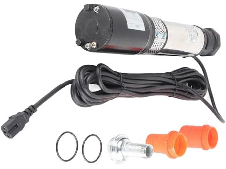 DC 12V Solar Wasserpumpe Kupferdraht Motor High Lift High Flow DC Tiefbrunnenpumpe Edelstahl DC Tauchpumpe 180W 3500r/min Landwirtschaftliche Bewässerungspumpe