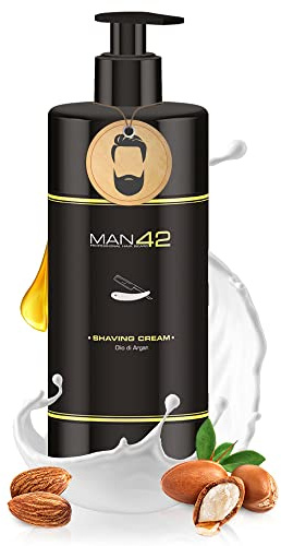 MAN42 Rasiercreme, Rasierschaum für die leichte Rasur, Shaving Cream Kabinenware 500ml