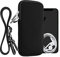 kwmobile Custodia in Neoprene con Zip per Smartphone - Portacellulare a Tracolla - Porta Cellulare da Collo Universale - Borsa Cover Telefono nero