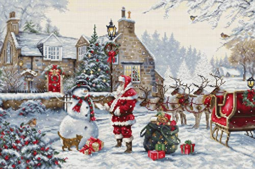 Luca-S Cross Stitch Kit Gold - Santa's Cottage, BU5011, Needlecraft Kit