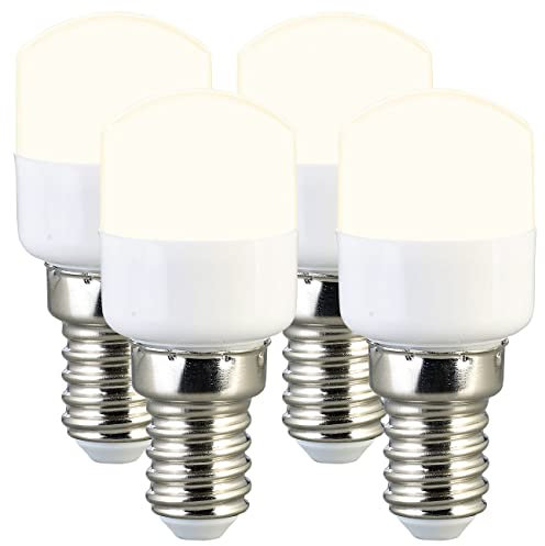 Luminea LED Birnen E 14: 4er-Set LED-Kühlschranklampen, E14, T25, 150 lm, 2 W (Leuchtmittel E14 Maiskolben, Kolbenform, Glühbirnen)