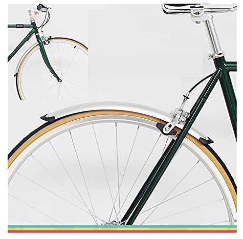 Fahrrad-Schutzblech, Fahrrad-Schutzblech, Fahrrad-Schutzblech-Set, 1 Set, Silber, Fahrrad-Kotflügel vorne, hinten, Retro-Fahrrad-Schutzblech, Flügel, Rennrad-Schutzblech, Kotflügelteile, Schutzbleche