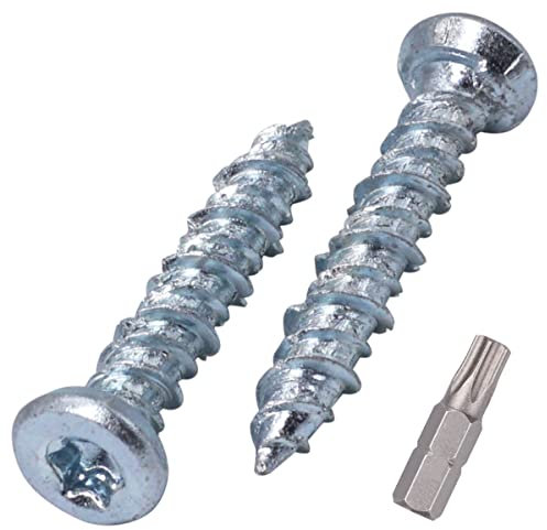 SKIR'CO (100 Stück) Betonschrauben, verzinkt, 7,5 x 42 mm, Senkkopf, Mauerwerkschrauben, Rahmen Befestigungsschraube