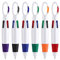 TIESOME 1,0 mm 4-in-1 Kugelschreiber Retractable, 6 Stück Shuttle Pens Multicolor Kugelschreiber mit Karabiner Schlüsselanhänger On Top für Büro Schule Zubehör Studenten Kinder Geschenk