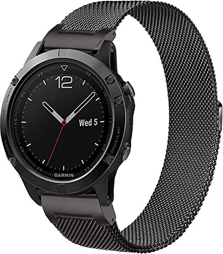 OTOPO für Fenix 6/Fenix 5/Fenix 7/EPIX 2 Armband, QuickFit 22mm Metall Echtleder Ersatz Armband Gliederarmband Uhrenarmband für Garmin Fenix 6 Pro/Sapphire,Fenix 5 Plus