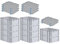 SuperSparSet 10x Eurobox NextGen Grip mit Auflagedeckel & 4 blauen Schiebeschnappverschlüssen, HxBxT 22x40x60cm, 44L, Griffe geschlossen, Verstärkter Boden, Eurobehälter Transportbox Transportbehälter