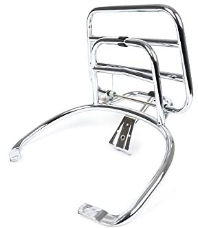 MOTONOSTRA Gepäckträger chrom klappbar hinten kompatibel für Vespa Primavera 50, 125, 150, IGET, ABS, Sprint