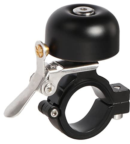AVASTA Fahrradklingel Klassische Messing Fahrradklingel für Rennrad-Lenker Fahrradring mit lautem Sound, schwarz