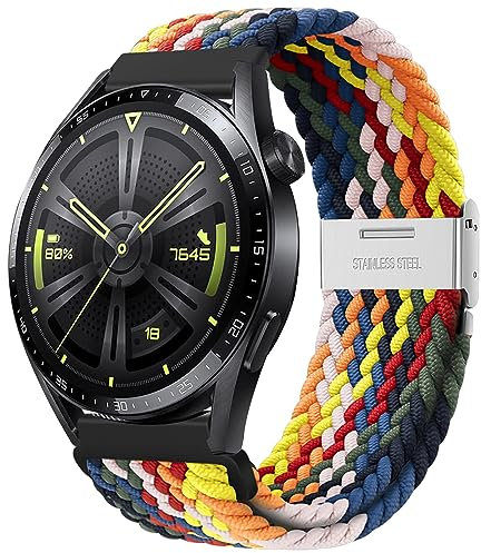 YASPARK Cinturino Compatibile con Huawei Watch GT2 46mm, 22mm Cinturino in Nylon Elastico Regolabile per Huawei Watch GT/GT 3/GT3 Pro 46mm/GT2 Pro/GT 2e/GT Runner/Galaxy Watch 46mm/Galaxy Watch 3 45mm