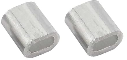 Attaches pour CâBles MéTalliques 0.5mm 0.8mm 1mm 1.2mm 1.5mm 2mm 2.5mm 3mm 4mm Ovale Un Trou Pince à câble en Acier Pinces à sertir AL Manchon en Aluminium Virole Serre CâBles (Size : 200Pieces 2mm)