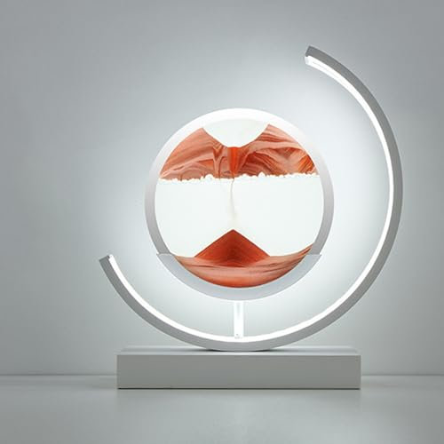 Lampe art sable mouvement, veilleuse peinture sable 3D, image art sable mouvement avec lumière LED, veilleuse paysage sable mer profonde sablier 3D avec télécommande, décoration bureau pour maison(Col