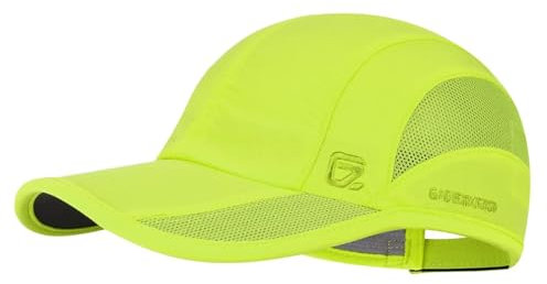 GADIEMKENSD Quick Dry Sports Hat UPF50+ Lightweight Breathable Soft Outdoor Running Cap Women Baseball Caps (Fluorescent Green, L)