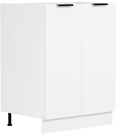 VCM Armoire de Cuisine Largeur 60 cm Portes battantes Meuble Bas de Cuisine Fasola Armoire de Cuisine Largeur 60 cm Portes battantes Meuble Bas de Cuisine Fasola Blanc