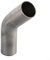 Vielseitiges Auspuffrohr Edelstahl mit 45°-Bogen poliert 19–51 mm Auspuffbogen Rohrbogen (48 mm)