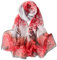 FAIRYGATE Schal Rot Damen mit Kirschblüte Damen-Schal lang, gemütlich, groß, weich, warm B7219