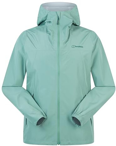 Berghaus Deluge Pro Waterproof Shell Jacket | Adjustable | Durable Coat | Rain Protection Jacket, Light Terrain, S