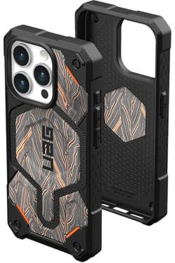 URBAN ARMOR GEAR UAG [Limited Edition] Schutzhülle für iPhone 15 Pro 15,5 cm (6,1 Zoll) Monarch Pro G-10, eingebauter Magnet, kompatibel mit MagSafe, robust, aus Garolite-Material, Militärstandard