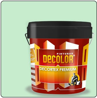 PINTURAS DECOLOR DECORTEX LISO PREMIUM - Pintura revestimiento impermeabilizante para fachadas. (4 litros). VERDE LAGUNA