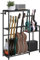 MAHANCRIS Guitar Stand, Multi-Guitar Rack, for Acoustic, Electric Guitar, Bass, Ukulele, for 7 Guitars, Guitar AMP Stand, with Guitar Accessory Holder, EVA Cover, for Home Studio, Black AGSHB8701