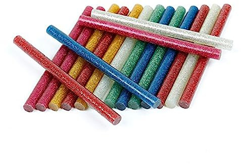 BEBEMOKO 100pcs Glitter Hot Melt Glue Sticks for Glue Gun Strong Contact Adhesive