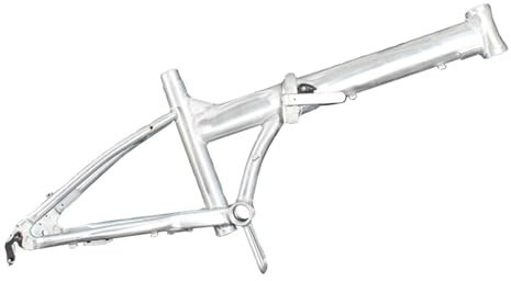 AOLUOER 20-Zoll-Aluminiumlegierungs-Klappfahrrad mit Variabler Geschwindigkeitsrahmen-Scheibenbremsenbaugruppe, leerer tragbarer Rahmen