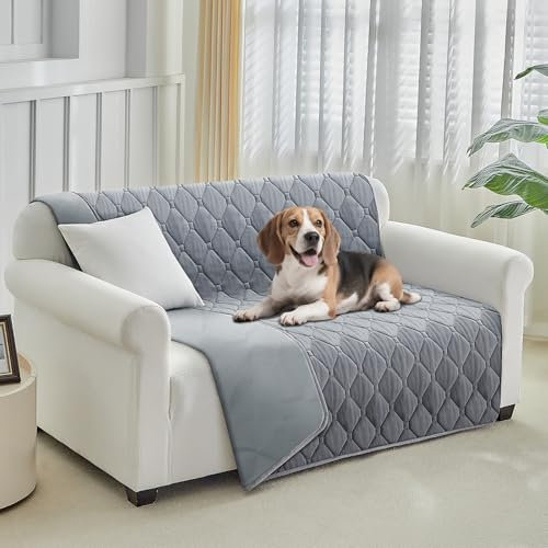 Lekereise wasserdichte Hundedecke 137×208cm – 100% Saugfähig & Auslaufsicher, Weiche rutschfeste Hundedecke als Schutz für Sofa, Bett & Auto – Waschbare Hundematte für Hunde & Katzen (Grau)