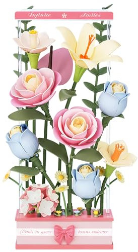 ROBOTIME Puzzle 3D Fiori Modellini da Costruire Bouquet Fiori Modellismo da Costruire Adulti Kit Modellismo Rompicapo Set Costruzione Adulti Cadeau d'anniversaire pour Femme, AF01D