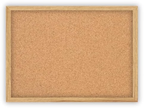 CLAMARO Pinnwand Kork 30 x 20 cm, MDF-Rahmen Eiche Catania, HDF-Rückwand | Memoboard für Notizen und Fotos, selbstheilende Korkoberfläche, Metall-Zackenaufhänger, 10 Reißzwecken dabei