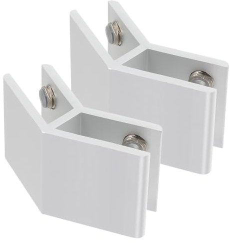 LIFKICH Pince à Verre 135 Degrés Lot de 2 Support pour Étagère en Verre Clips Antidérapants Fixation Sécurisée