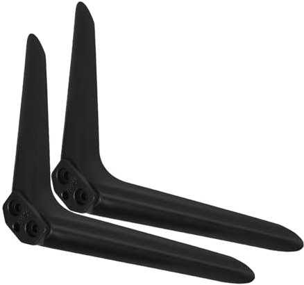 MAGICLULU 2 Pezzi Base Televisiva Stand Di Intrattenimento Stands Televisivi Viti Del Supporto Basamento Televisivo Porta Tv Per Camera Da Letto Porta Tv Da Esterno Base a Vite Plastica Nero